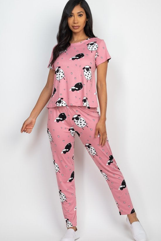 Sheep Two Piece Pajama Set