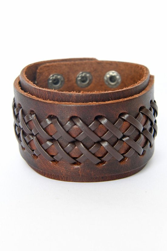 Brown leather cuff