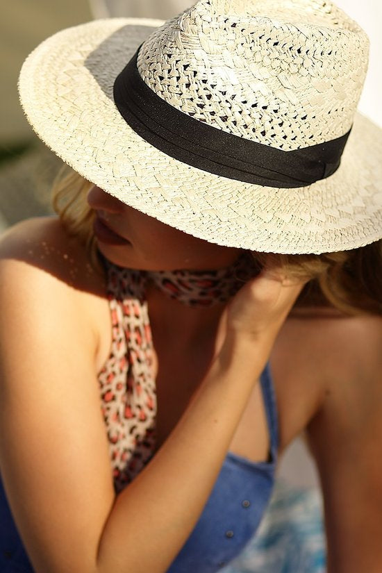 Natural Weave Bohemian Panama Straw Hat