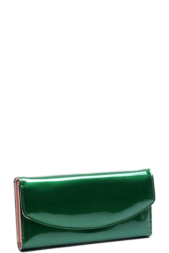 Glossy Color Statement Clutch