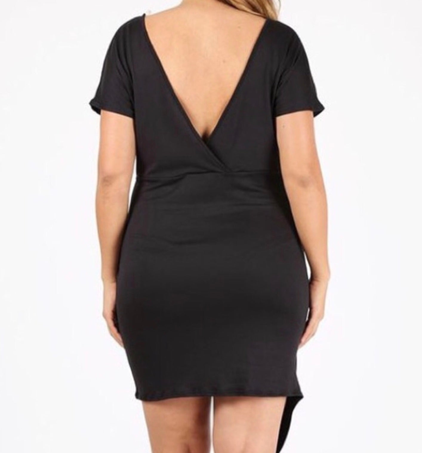 Plus Size Black Mini Dress
