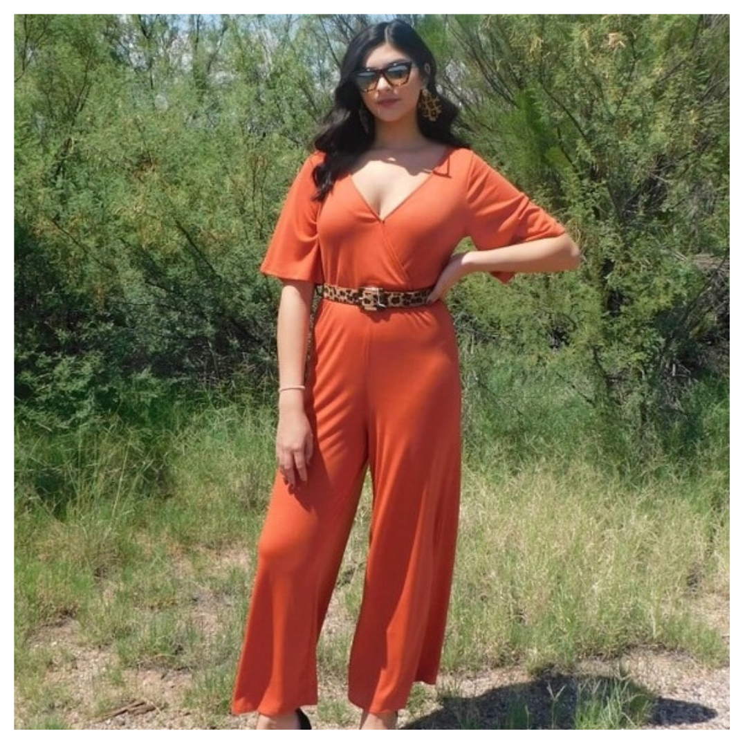 Orange Long Jumpsuit